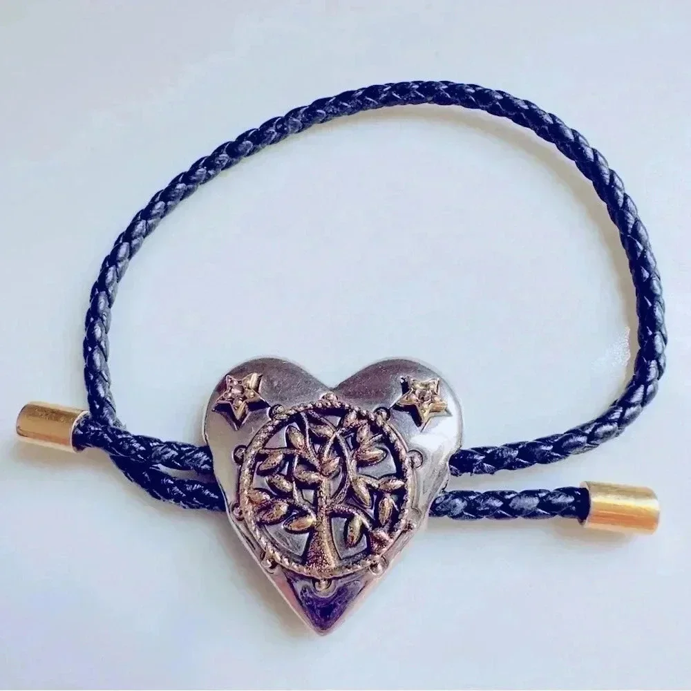 Unisex Alexander McQueen Heart Leather Strap Bracelet